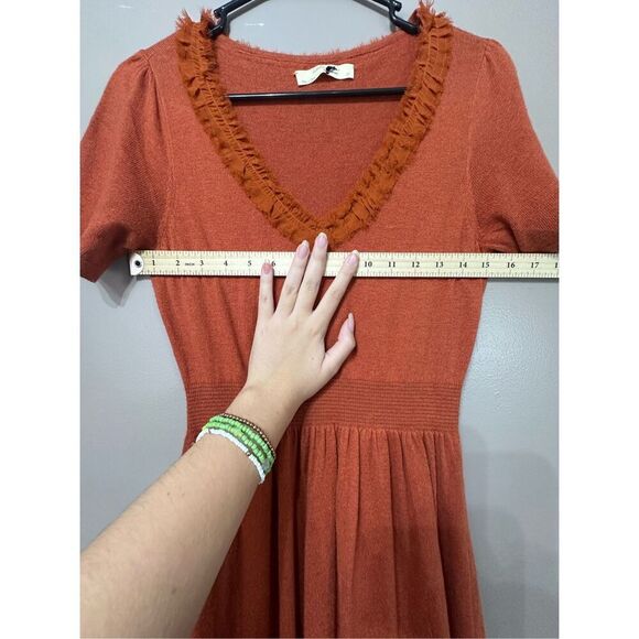 Isabella Sinclair Anthropologie Fine Wool Blend Jacinth Sweater Dress Women's M - Picture 8 of 12